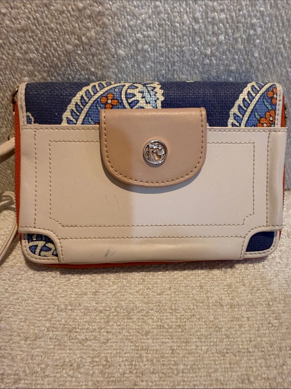 Spartina Neutral and Navy Wallet – Women's Bag